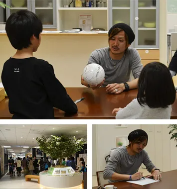 2014年4月20日、DAIKEN大阪ショールームで、ガンバ大阪・岩下 敬輔選手のサイン会を開催