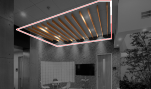 造作材（天井）：グラビオルーバーUB〈ライトオーカー〉