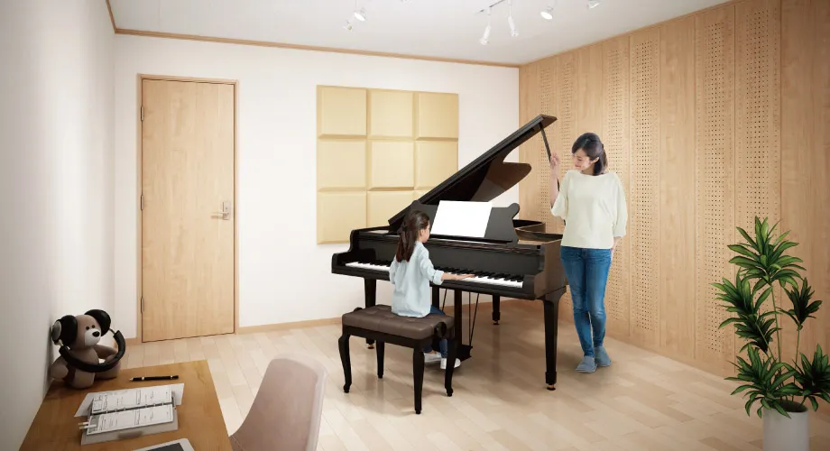 子どものうちから耳に良い環境を。ピアノの練習に打ち込める練習室