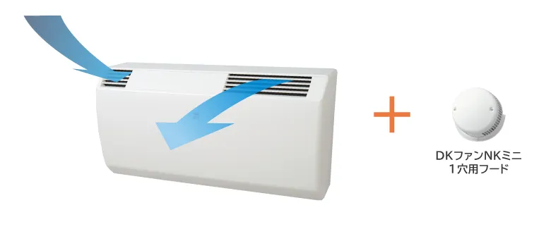 エアスマート居室換気タイプ 熱交換型換気扇 DKファンNKミニ