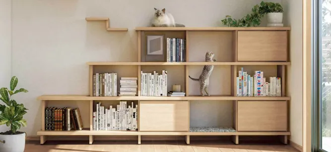 ペットの隣で本が読める愛猫家おすすめ本棚