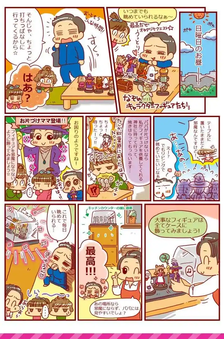 漫画第25話たくさんのフイギュアを飾りながら収納する方法-1