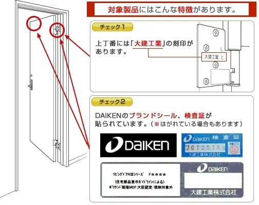 対象製品にはこんな特徴があります。