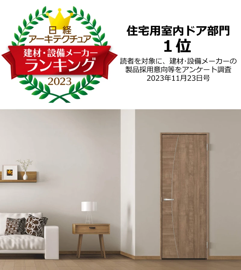 『住宅用室内ドア部門1位』イメージ