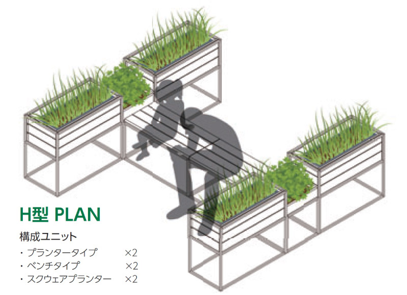 「プチまち菜園」H型プラン