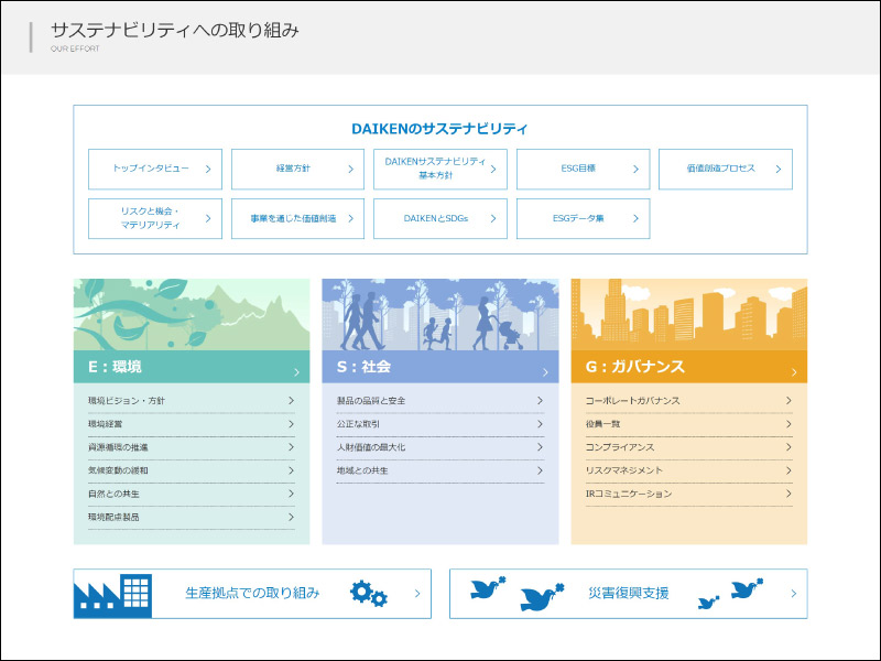 「サステナビリティ」ページイメージ