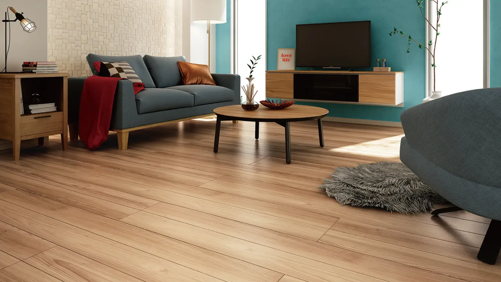 フローリング材 DAIKEN(ダイケン) ハピアフロア 石目柄（鏡面調仕上げ