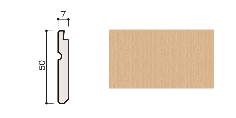 ハピアウォール ベーシックタイプⅡ専用施工部材 巾木 壁パネル/腰パネル/共通部材〈ミルベージュ〉