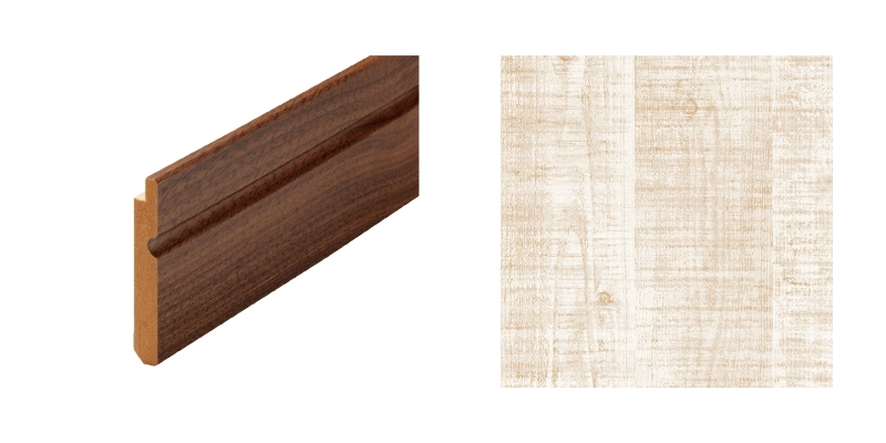 グラビオ専用施工部材　納め部材 巾木 3㎜〈UB12（パイン柄）〉●長さ：4,000㎜