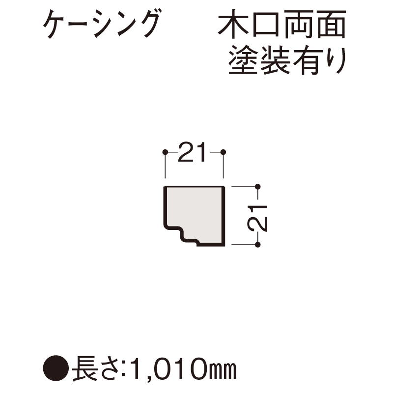 ケーシング　木口両面塗装有り