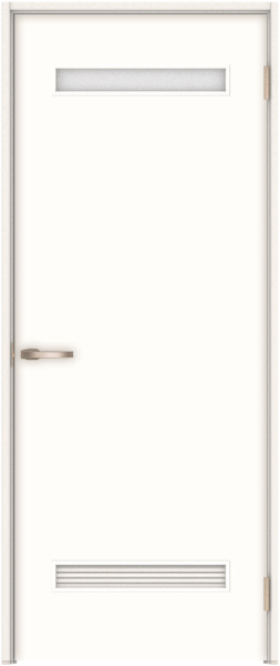 リビングドア　ハピア　片開きドア　扉セット　０８デザイン　８７５幅　２０００高　〈モノホワイト〉　右開き　空錠　Ｎスタンダード丁番