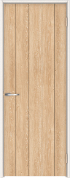 リビングドア　ハピアトレンドウッド調　片開きドア　扉セット　０Ｓデザイン　７５５幅　２０００高　〈ミルキーオーカー〉　左開き　空錠　Ｎスタンダード丁番