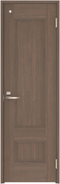 リビングドア　ハピア　トイレドア　扉セット　Ｍ１デザイン　７５５幅　２０００高　〈ダルブラウン〉　左　錠付　表示錠　Ｎスタンダード丁番