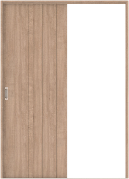 リビングドア　ハピア　引戸・片引　扉セット　０Ｓデザイン　１４５０幅用　２０００高　〈トープグレー〉　左右兼用　空錠　ラクラクローズ付