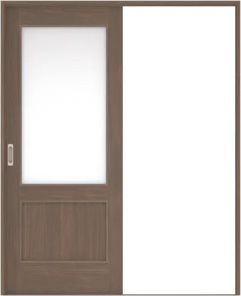 リビングドア　ハピア　引戸・片引　扉　２６デザイン　７２１．５幅　２０００高　〈ダルブラウン〉　左右兼用　錠なし　ラクラクローズ付