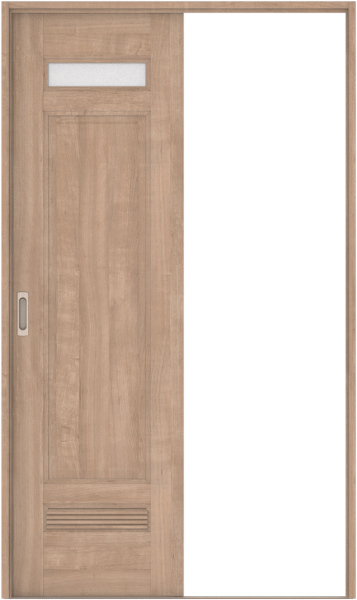 リビングドア　ハピア　引戸・片引　扉セット　４８デザイン　１１９５幅用　２０００高　〈トープグレー〉　左右兼用　空錠　ラクラクローズ付