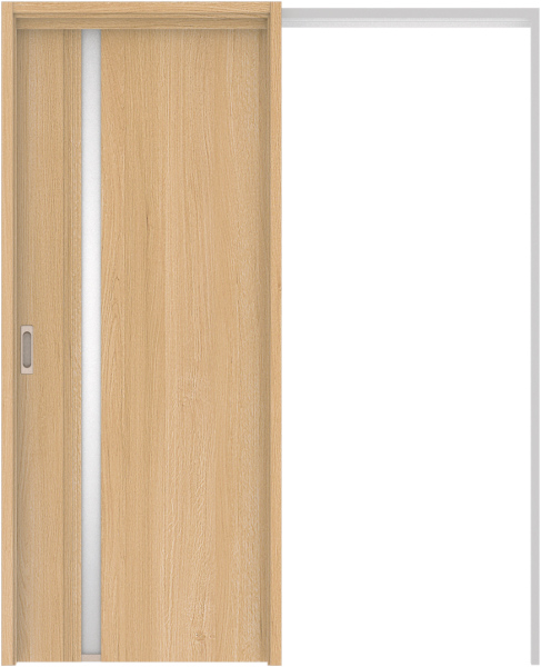 リビングドア　ハピア　吊戸・引込　セット　６２デザイン　１６４５幅用　２０００高　〈ライトオーカー〉　左右兼用　空錠　ラクラクローズ付　固定枠１５４