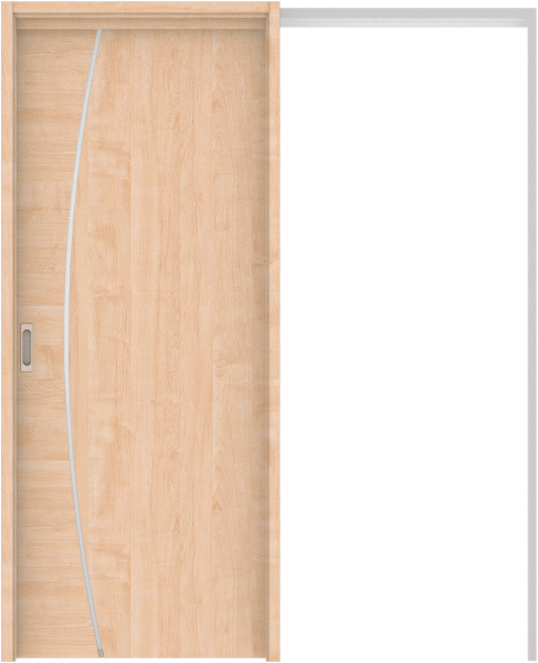 リビングドア　ハピア　吊戸・引込　扉セット　Ｋ４デザイン　１４５０幅用　２０００高　〈ミルベージュ〉　左右兼用　空錠　ラクラクローズ付用