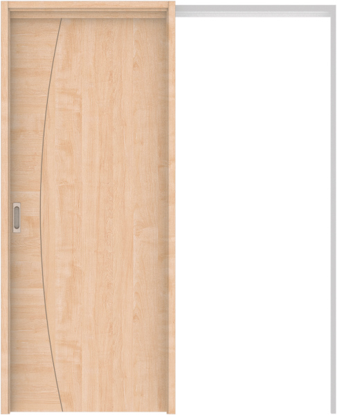 リビングドア　ハピア　吊戸・引込　扉セット　Ｋ６デザイン　１４５０幅用　２０００高　〈ミルベージュ〉　左右兼用　空錠　明かり窓付　ラクラクローズ付用