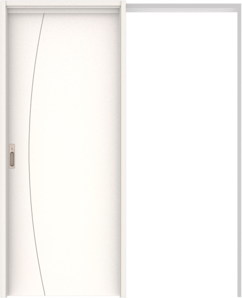 リビングドア　ハピア　吊戸・引込　扉セット　Ｋ６デザイン　１４５０幅用　２０００高　〈モノホワイト〉　左右兼用　カマ錠付　間仕切錠　明かり窓付　ラクラクローズ付用