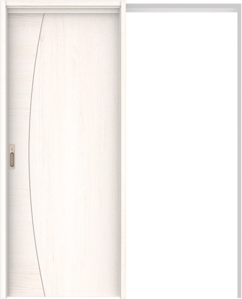 リビングドア　ハピア　吊戸・引込　扉セット　Ｋ６デザイン　１６４５幅用　２０００高　〈ネオホワイト〉　左右兼用　カマ錠付　間仕切錠　ラクラクローズ付用