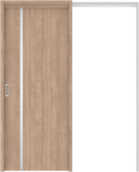 リビングドア　ハピア　吊戸・引込　扉セット　Ｌ９デザイン　１６４５幅用　２０００高　〈トープグレー〉　左右兼用　空錠　ラクラクローズ付用