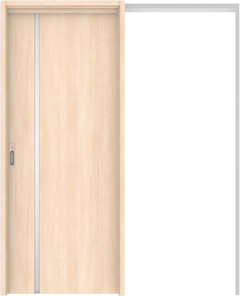 リビングドア　ハピア　吊戸・引込　扉セット　Ｌ９デザイン　１６４５幅用　２０００高　〈クリアベージュ〉　左右兼用　空錠　ラクラクローズ付用