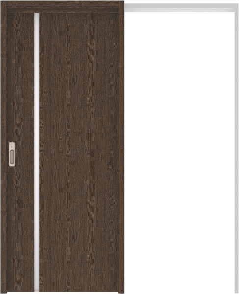 リビングドア　ハピア　吊戸・引込　扉セット　Ｌ９デザイン　１４５０幅用　２０００高　〈オフブラック〉　左右兼用　カマ錠付　間仕切錠　ラクラクローズ付用