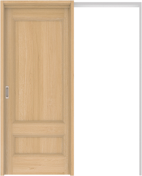 リビングドア　ハピア　吊戸・引込　セット　Ｍ１デザイン　１６４５幅用　２０００高　〈ライトオーカー〉　左右兼用　空錠　ラクラクローズ付　固定枠１５４