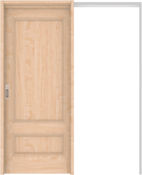 リビングドア　ハピア　吊戸・引込　扉セット　Ｍ１デザイン　１６４５幅用　２０００高　〈ミルベージュ〉　左右兼用　カマ錠付　表示錠　明かり窓付　ラクラクローズ付用