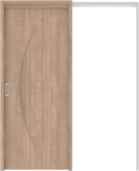 リビングドア　ハピア　吊戸・引込　扉セット　Ｓ７デザイン　１６４５幅用　２０００高　〈トープグレー〉　左右兼用　空錠　ラクラクローズ付用