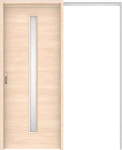 リビングドア　ハピア　吊戸・引込　扉セット　Ｕ８デザイン　１６４５幅用　２０００高　〈クリアベージュ〉　左右兼用　カマ錠付　表示錠　ラクラクローズ付用