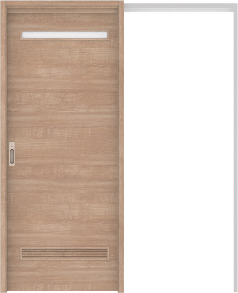 リビングドア　ハピア　吊戸・引込　扉セット　Ｙ８デザイン　１４５０幅用　２０００高　〈トープグレー〉　左右兼用　カマ錠付　表示錠　ラクラクローズ付用