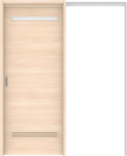 リビングドア　ハピア　吊戸・引込　扉セット　Ｙ８デザイン　１６４５幅用　２０００高　〈クリアベージュ〉　左右兼用　空錠　ラクラクローズ付用