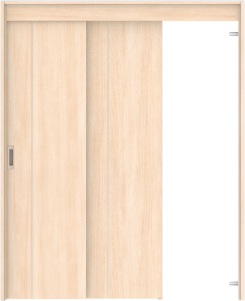 リビングドア　ハピア　機能ドア　２枚連動吊戸　扉セット　Ｄ３デザイン　１６４５幅用　２０００高　〈クリアベージュ〉　右引　空錠