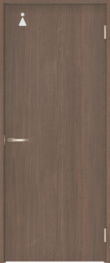 ハピア　パブリック　片開きドア　扉セット　２Ｔデザイン　８７５幅　２０００高　〈ダルブラウン〉　右開き　空錠　Ｎスタンダード丁番