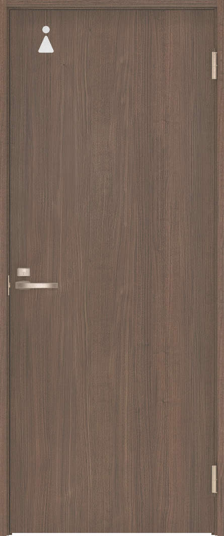 ハピア　パブリック　片開きドア　扉セット　２Ｔデザイン　８７５幅　２０００高　〈ダルブラウン〉　右開き　錠付　間仕切錠　Ｎスタンダード丁番