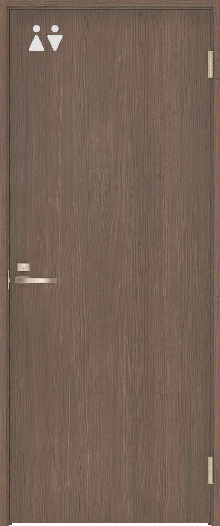 ハピア　パブリック　片開きドア　扉セット　３Ｔデザイン　８７５幅　２０００高　〈ダルブラウン〉　左開き　錠付　間仕切錠　Ｎスタンダード丁番
