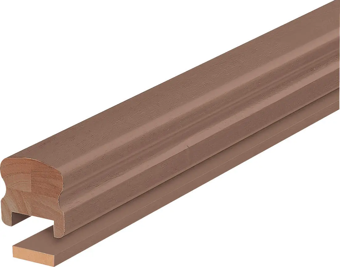 階段部材　オプション品　スタンダードタイプ　手摺（Ｉ）フィレット付　２０００長　〈マロンブラウン〉　１本入り