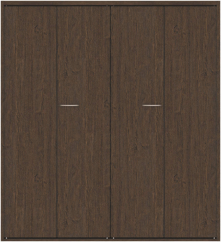 クローク収納　ハピア　折戸ユニット　フラット縦木目タイプ　ウッド扉　四方枠（固定枠）　セット　１６４４幅（６尺小間口）　１８００高　〈オフブラック〉　ハンドルラウンド型〈ブラック〉