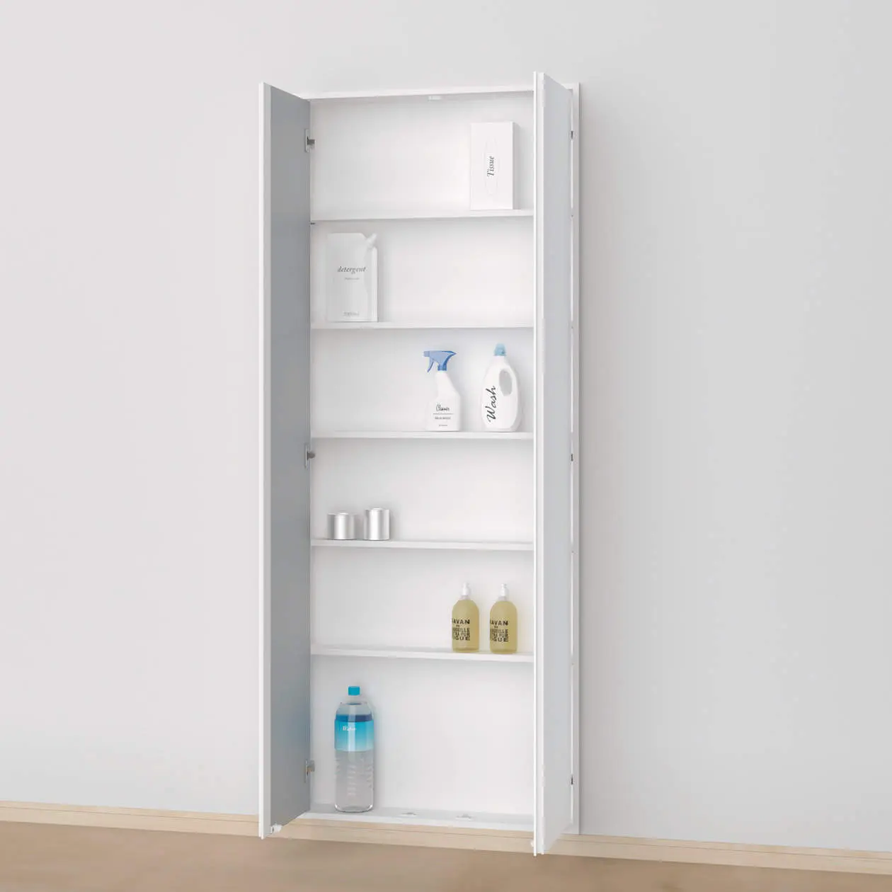 収納　カベピタ　壁厚収納　ストックキーパー本体