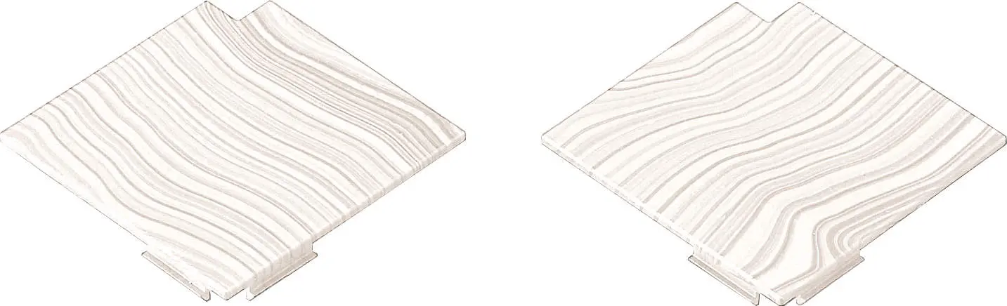 壁材　スタイルアート　ハンギングタイプ　納め部材　コーナーカバーＢ　〈ネオホワイト柄〉