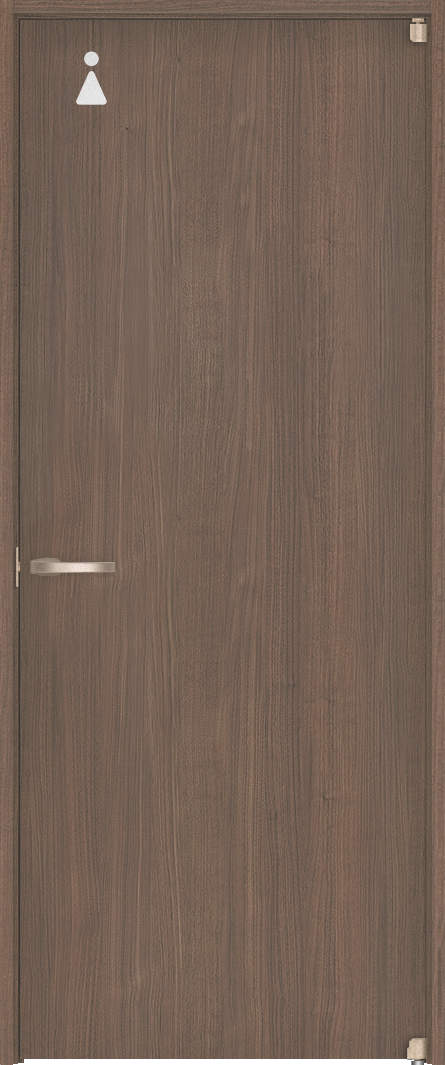 ハピア　パブリック　片開きドア　扉セット　２Ｔデザイン　８７５幅　２０００高　〈ダルブラウン〉　左開き　空錠　ピボット丁番