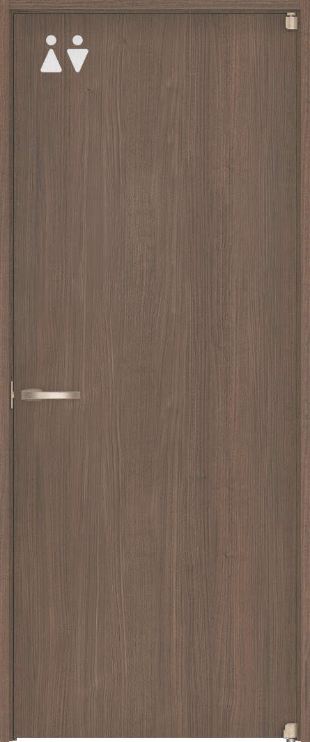 ハピア　パブリック　片開きドア　扉セット　３Ｔデザイン　８７５幅　２０００高　〈ダルブラウン〉　左開き　空錠　ピボット丁番