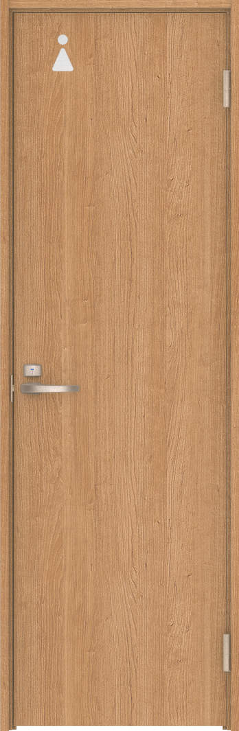 ハピア　パブリック　トイレドア　扉セット　２Ｔデザイン　８７５幅　２０００高　〈ティーブラウン〉　右開き　錠付　表示錠　Ｎスタンダード丁番