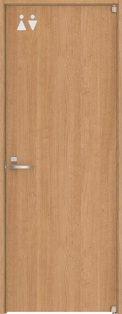 ハピア　パブリック　トイレドア　扉セット　３Ｔデザイン　７８０幅　２０００高　〈ティーブラウン〉　左開き　錠付　表示錠　ピボット丁番