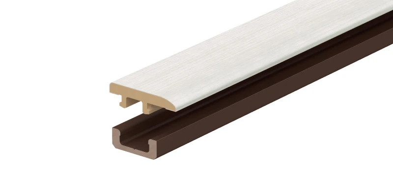 リモデル造作材 床見切6T（化粧シート仕様）（6mm厚フロアー専用）壁タイプ〈ネオホワイト〉