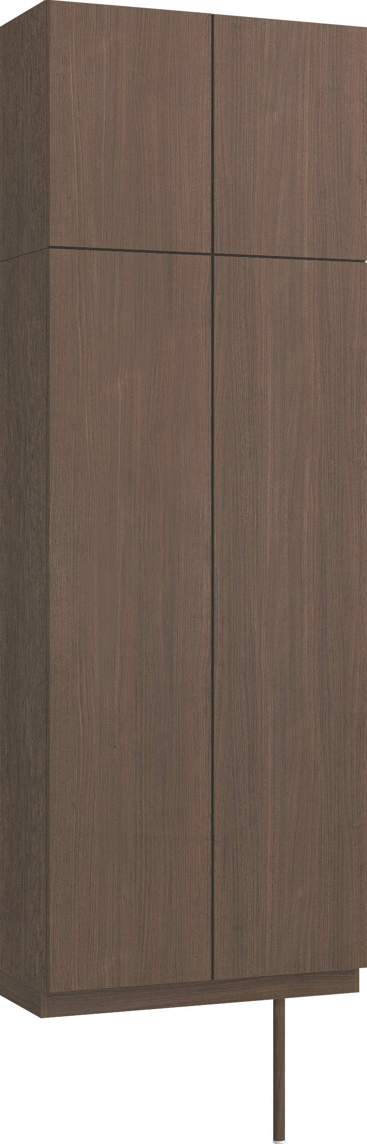 玄関収納　イエリア　開き戸ユニット　フラット縦木目　Ｓ２１　トールＰＬＡＮ　ロング収納Ａ　ウッド扉　８００幅　〈ダルブラウン柄〉　ハンドルレス