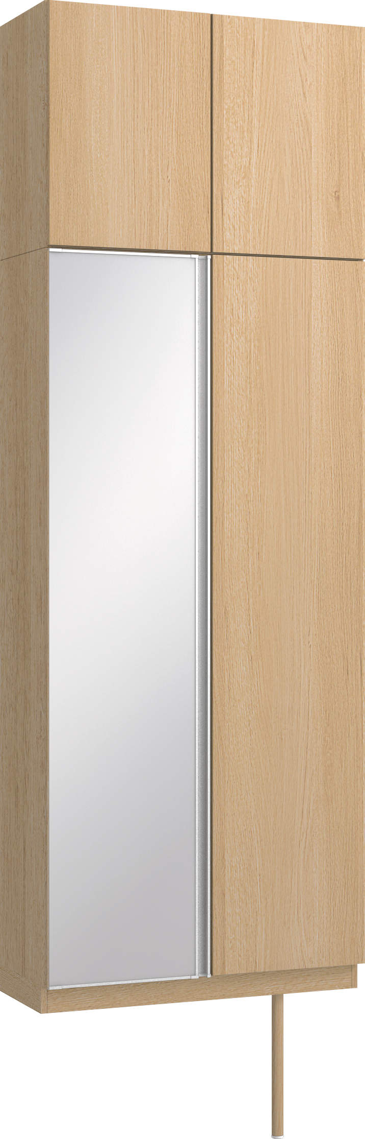 玄関収納　イエリア　開き戸ユニット　フラット縦木目　Ｓ２６　トールＰＬＡＮ　ロング収納Ａ　ミラー扉　８００幅　〈ライトオーカー柄〉　ハンドルレス