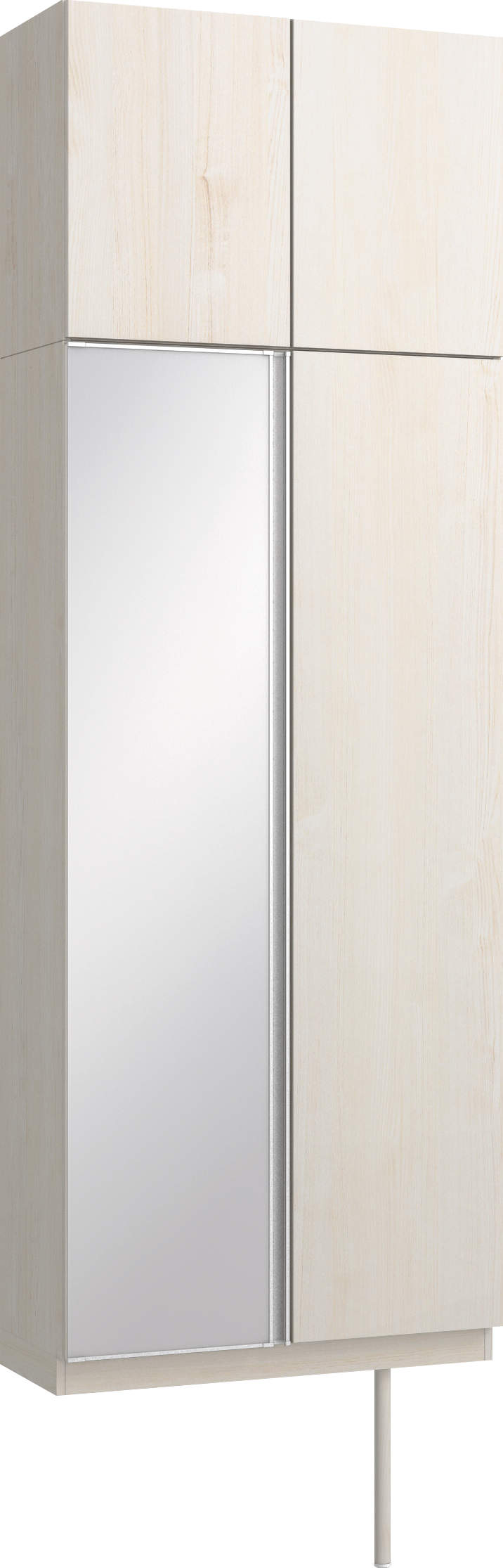 玄関収納　イエリア　開き戸ユニット　フラット縦木目　Ｓ２６　トールＰＬＡＮ　ロング収納Ａ　ミラー扉　８００幅　〈ネオホワイト柄〉　ハンドルレス